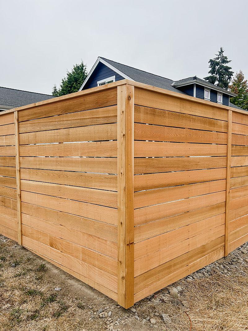 Tacoma Horizontal Cedar Fence Replacement - Horizontal Cedar Fence Replacement in Tacoma, Washington